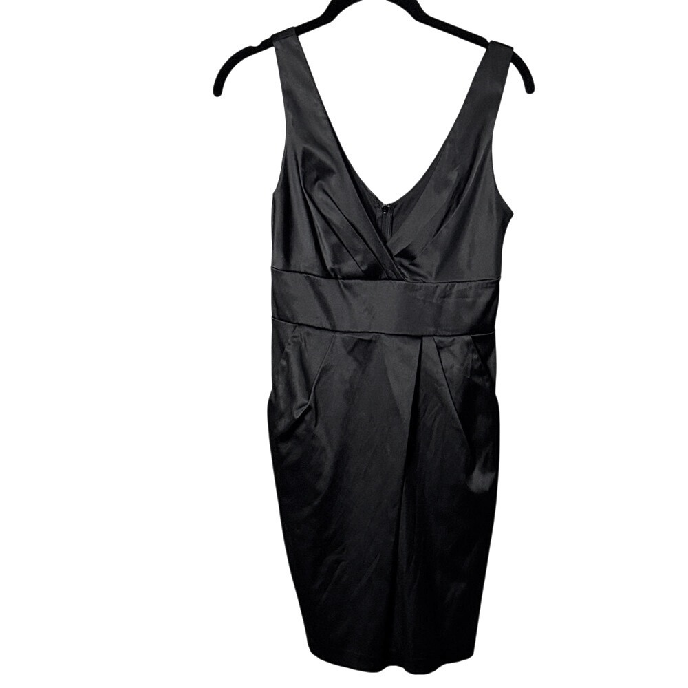 Jodi Kristopher Black Dress Sleeveless V-Neck Party Cocktail‎ Career